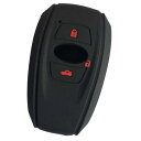 ZIAN スバル 車用 スマートキーカバー シリコン製三つボタン スマートキーケース クロストレック レヴォーグ レガシィ B4 インプレッサ G4 WRX S4 STI XV スマピタくん K15 など 専用設計(MY-SBR3J) (ブラック2(赤ボタン))