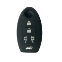 ZIAN 日産 車用 セレナ スマートキーカバー シリコン製 デリカミニ 新型セレナC27/ セレナC26 /セレナC25/エルグランドE52/E51 両側スライドドア/パワーゲート対応 日産SERENAセレナ5ボタンキーケース 専用設計(MY-RC5J) (ブラック)