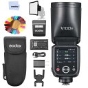 Godox正規Godox V100S V100-S 100Ws ラウンドヘッドカメラフラッシュスピードライト、外部フラッシュ付き 2.4G ワイヤレス、フルパワーフラッシュ 400 回、リサイクル時間 1.7 秒、1/8000 HSS、10 レベル LED モデリングランプ、Sony カメラ用 TTL タッチスクリーン (Godox V