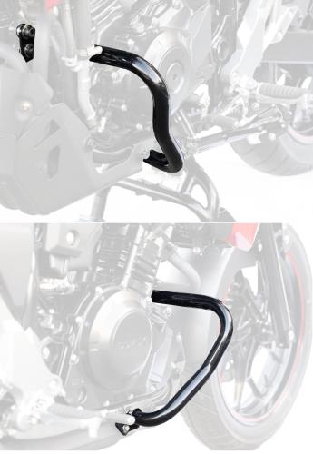 キジマ (kijima) エンジンガード 車体保護 スチール製ブラック仕上げ Vストローム250 405-2292