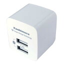 カシムラ AC充電器 2.4A USB2P IC ホワイト 自動識別充電に対応 過電流保護回路搭載 100V~240V対応 NAJ-549