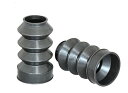 キジマ (kijima)バイク バイクパーツ フロントフォークブーツ 120mm 上39φ/下62φ ショート ハーレー ブラック 2個入り HD-03222