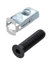 キジマ (kijima) ターンナット&ボルトセット 取り付けナット ワンタッチレール 1個入り ブラック 303-0045