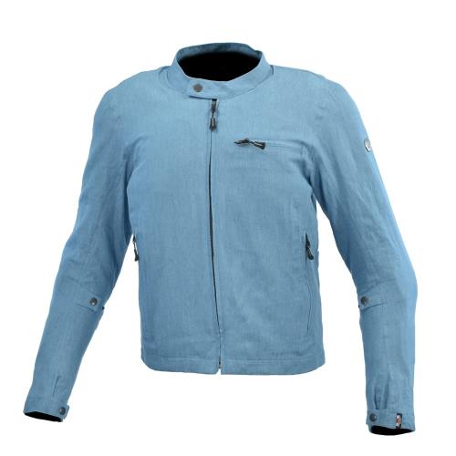コミネ(KOMINE) バイク用 JK-160 プロテクトシングルリネンジャケット Washed Indigo 5XLB