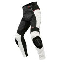 コミネ(KOMINE) バイク用 レザーパンツ サトゥルノ ホワイト/ブラック 3XL PK-780 本革 ストレッチ素材