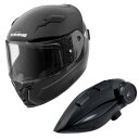 コミネ(KOMINE) HK-170 FL フルフェイスヘルメット + KK-902 モーターサイクルインターカム Gloss Black XL