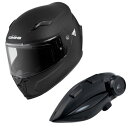 コミネ(KOMINE) HK-170 FL フルフェイスヘルメット + KK-902 モーターサイクルインターカム Mat Black L