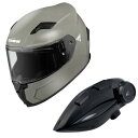 コミネ(KOMINE) HK-170 FL フルフェイスヘルメット + KK-902 モーターサイクルインターカム Gunmetal XL