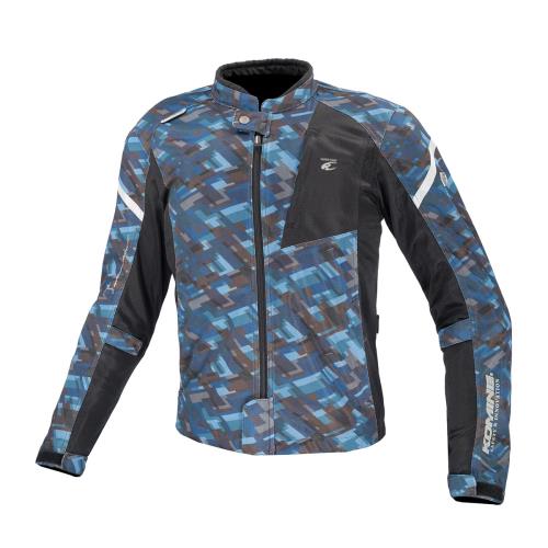 [KOMINE] バイク用 JK-1283 プロテクトフルメッシュジャケット Plaid Navy L 07-1283 メンズ L