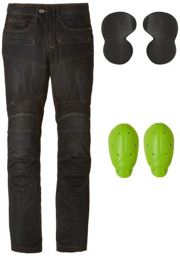 [KOMINE] バイク用 スーパーフィットプロテクトメッシュジーンズ WJ-739S 春夏秋向け メッシュ素材CE規格レベル2 ストレッチ素材プロテクター 07-739 Black 4XLB