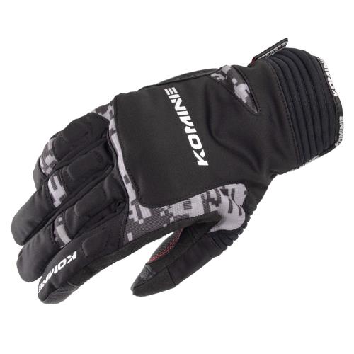 コミネ(KOMINE) バイク用 ウインターグローブ-カルタゴ Black/Digital C XL GK-801 1010 秋冬春向け 防水 防寒 プロテクター ストレッチ素材