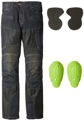 [KOMINE] バイク用 スーパーフィットプロテクトメッシュジーンズ WJ-739S 春夏秋向け メッシュ素材CE規格レベル2 ストレッチ素材プロテクター 07-739 Deep Indigo L