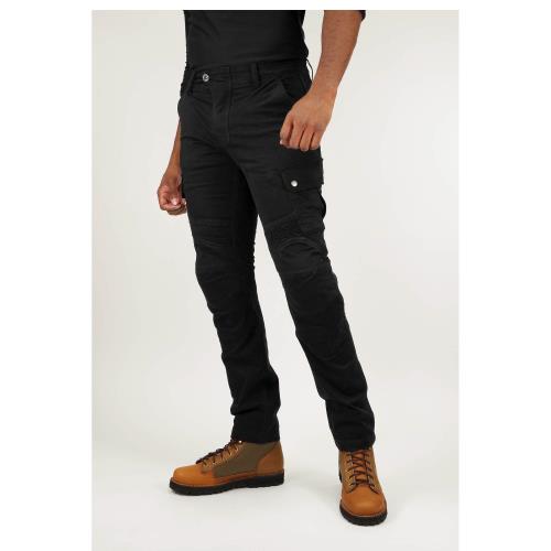 [KOMINE] バイク用 プロテクトライディングコットンカーゴパンツ PK-744 1223 春夏秋向け プロテクター CE規格レベル2 ストレッチ素材 07-744 Black 3XL