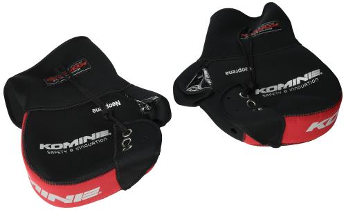 コミネ(KOMINE) バイク用 ネオプレーンハンドルウォーマー/ハンドルカバーロング black/red フリー AK-049 422