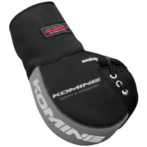 コミネ(KOMINE) バイク用 ネオプレーンハンドルウォーマーロング ブラック/グレー フリー AK-049 422