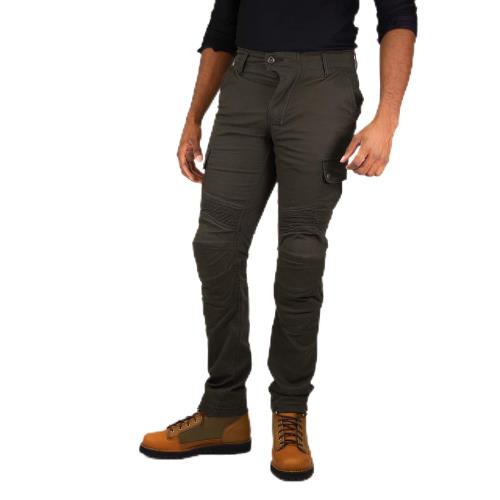 [KOMINE] バイク用 プロテクトライディングコットンカーゴパンツ PK-744 1223 春夏秋向け プロテクター CE規格レベル2 ストレッチ素材 07-744 Deep Olive XL