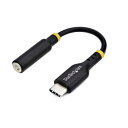 StarTech.com USB-C 3.5mmオーディオ変換アダプター/32bit DAC Hi-Fi音質 /Thunderbolt互換/タブレット スマートフォン対応 USBCAUDIO2