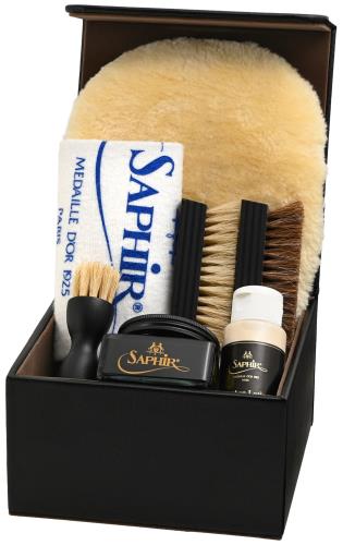[サフィール] 靴クリームの最高峰 豪華ボックス入り 靴磨きセット シューケア スターター セット DX(PA..