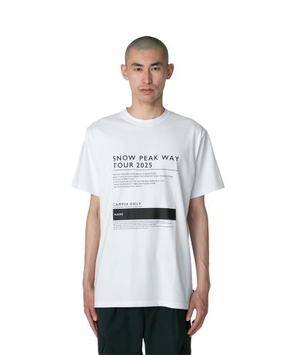 [スノーピーク] Tシャツ SPW Tour 2025 T-Shirt size S WHITE TS-25SU102フェス キャンプ アウトドア