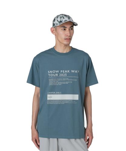 [スノーピーク] Tシャツ SPW Tour 2025 T-Shirt size L BLUE TS-25SU102フェス キャンプ アウトドア