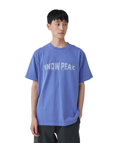 [スノーピーク] Tシャツ Recycled Cotton Dyed T-Shirt SP size L BLUE TS-25SU201フェス キャンプ アウトドア