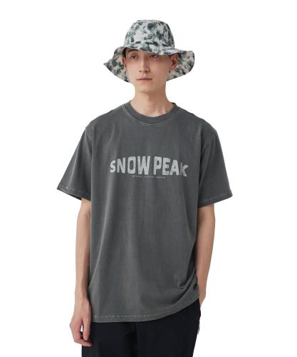 [スノーピーク] Tシャツ Recycled Cotton Dyed T-Shirt SP size M CHARCOAL TS-25SU201フェス キャンプ アウトドア