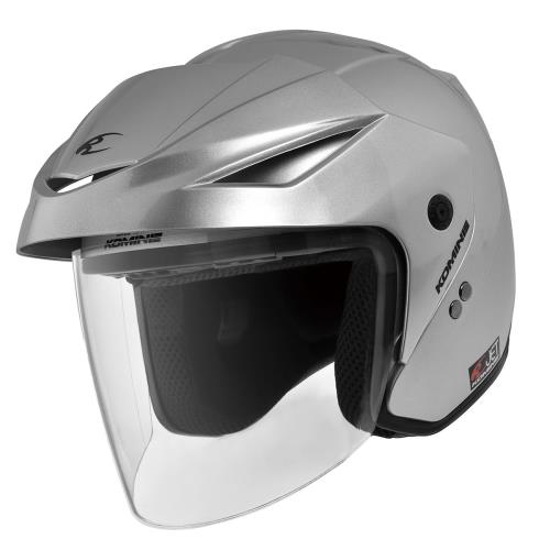 コミネ(KOMINE) バイク用 エーラ-II シルバー L HK-1651 UVカットシールド 高強度ABSシェル ジェットヘルメット