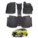 Cartist トヨタ シエンタ 170系 フロアマット 7人乗り専用 3Dフロアマット セカンドマット NHP17型 NSP17型 NCP17型 2015-2022年 TPE素材 立体カーマット 防水 滑り防止 耐汚れ カスタムパーツ 車種専用設計 取付簡単 アクセサリー 保護パーツ カー用品 4PCSセット