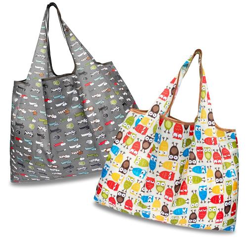 [GOKEI] エコバッグ 2個入り 50×67cm 大容量 折りたたみ 買い物バッグ コンビニバッグ 防水素材 収納 水や汚れにも強い 軽量 コンパクト