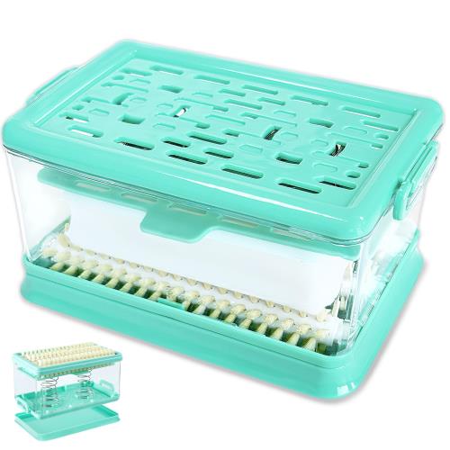 GOKEI 石鹸ケース ブラシ付き しっかり泡立つ 洗濯せっけんケース 石けんケース 石けん台 石鹸 ウタマロ石鹸 ケース 泡立て 洗濯石鹸ケース ブラシ付き石鹸ケース せっけん置き場 泡立つ 洗濯 襟 袖 上履き くつ下 ローラー ブラシ ソープケース 蓋付き トレー付き ミント