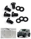 Auto spec スズキ ジムニー ボルト 専用設計 バックドアボルト スペアタイヤレスキャップ JB64 JB74 JB23 JB33 JB43 JA系 錆びを防ぐ M10 P1.25 ゴムワッシャー付き 化粧ボルト アクセサリー (ブラック)