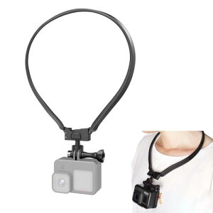 DFsucces ネックレス式マウント GoPro用アクセサリー ロック式 アクションカメラ用首掛け 多角度調整可能 落下防止 第一人称撮影 互換のhero10 9 その他アクションカメラ対応