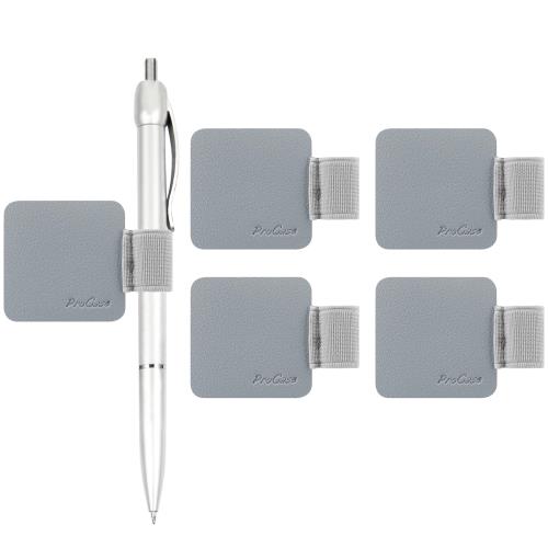 ProCase 「5点入」ペンホルダー、スタイラスペンケース 紛失防止 タブレット・手帳用 接着シール式‐グ..