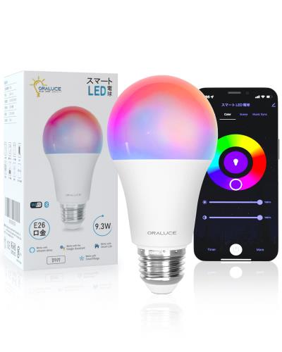 ORALUCE ޡ LEDŵ E26 60W ĴĴ ޡȥ饤 ޥ顼 1600RGB 򿧡ŵ忧 Ale...