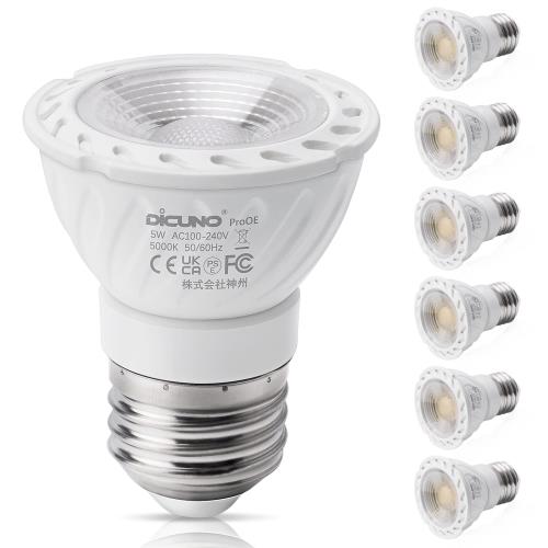DiCUNO LEDŵ E26  ݥåȥ饤 5W 50W 400lm 5000K Ra98+ 鿧 ۸ Ĵб...