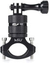 HSU ハンドルバー gopro ハンドルバー 自転車 ホルダーマウント アルミ製シートポスト カメラホルダー 360°回転 GoPro Hero13/12/11/10/9/8/7/6/5対応 及び他のアクションカメラアクセサリー (ブラック)