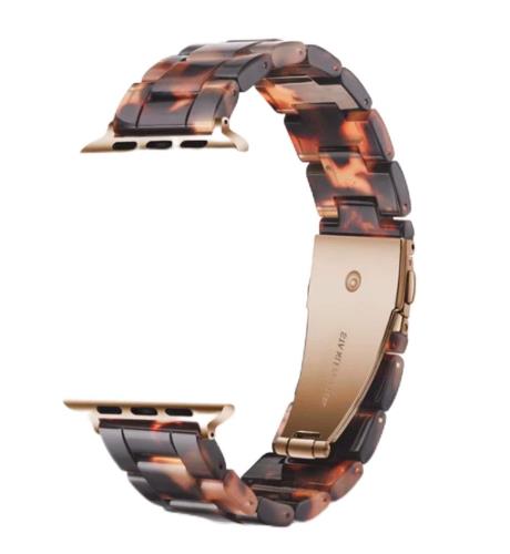 MaKTech 樹脂 軽量時計バンド スチールクラスプ付き と互換性があるApple Watch Series 10/9/Ultra 2/SE/8/7[2024] (46mm/45mm/44/49mm,亀の甲羅の色)