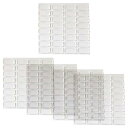 フィギュア固定用 両面テープ 5シート 160枚 20*10*1mm 透明 強力 粘着テープ 固定シール 転倒防止 剥がせる あと残らない 滑り止め フィギュア用 (矩形)