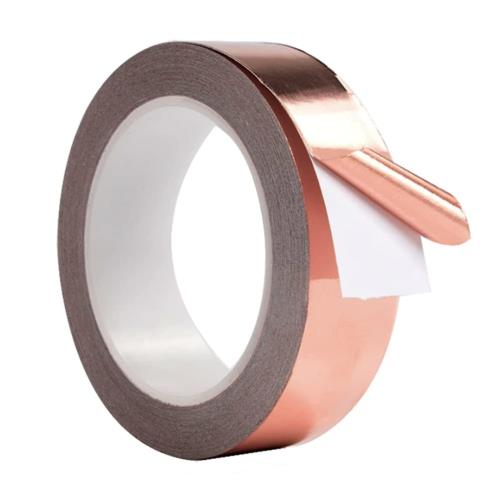 YFFSFDC 銅箔テープ 幅20mm×長さ20m 両面導電性 導電テープ 銅箔テープ アルミテープ 静電気除去 電磁波シールド ギター/電子部品/屋根の修理用