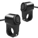 YFFSFDC バイク スイッチ 防水 12V 22mm ヘッドライトフォグスポットライト ハンドルスイッチ 取付け 簡単 ハンドルバーオートバイク用 2個入り (ON/OFF/ON) 2個)