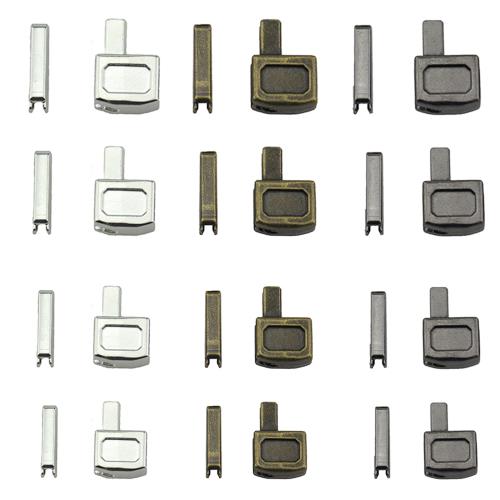 YFFSFDC ジッパープル 部品 ラッチ スライダー ジッパー修理キット 3色 スライダー リテーナー 挿入 ピンジッパーボトム 蝶棒 ジッパー交換キット 4...