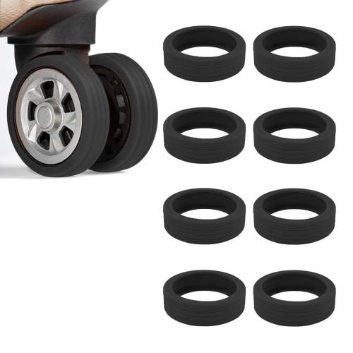 YFFSFDC スーツケース タイヤカバー 8個セット シリコン キャスターカバー ホイールカバー 車輪 保護 ..