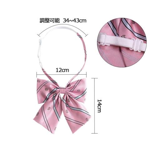 [YFFSFDC] 制服 リボン ネクタイ 学生服 小物 DK JK スクールリボン 中学生 高校生 男子 女子 多色 (ピンク-リボン)