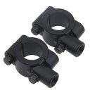 YFFSFDC バイク ハンドル 22mm 汎用 ミラー ホルダー マウントホルダー アダプター クランプ 自転車 ハンドル 2個セット (ブラック 8mm 正...