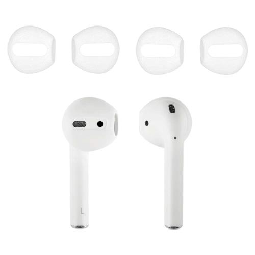 AirPods用 イヤホンカバー 2ペア4個入り イヤーピース イヤホンアクセサリー シリコーン製 落ち防止 (..
