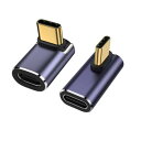 YFFSFDC USB C 変換 アダプター 2種類 (上下 90° ミドルベント+左右 90° ミドルベント) 40Gbps高速データ転送100W/5A急速充...