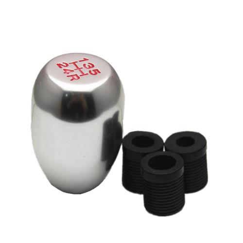 Kuroobaa アルミシフトノブ チタン風 汎用 メタリック M8 M10 M12 ネジ対応 (シルバー)