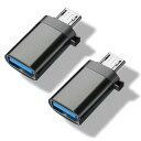 SZSL USB-C to Micro USB アダプタ Type-C (メス) to Micro USB (オス) 変換アダプタ 2個入り マイクロUSB変換アダプター 変換コネクタ 充電とデータ転送 Xperia、Galaxy、Nexus等Micro USB設備対応 ブラック(シルバーストラップなし)