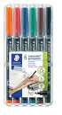 ステッドラー(STAEDTLER) 油性ペン ルモカラー 極細書き 6色 318 WP6