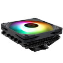 Thermalright AXP120 X67 Black ARGB薄型CPUエアクーラ、120 mm スリムファン PWMファン付き、6つのヒートパイプ、67mm高、AMD:AM4/AM5/Intel LGA 1700/1150/1151/1200/2011/17XX、PCクーラに適している